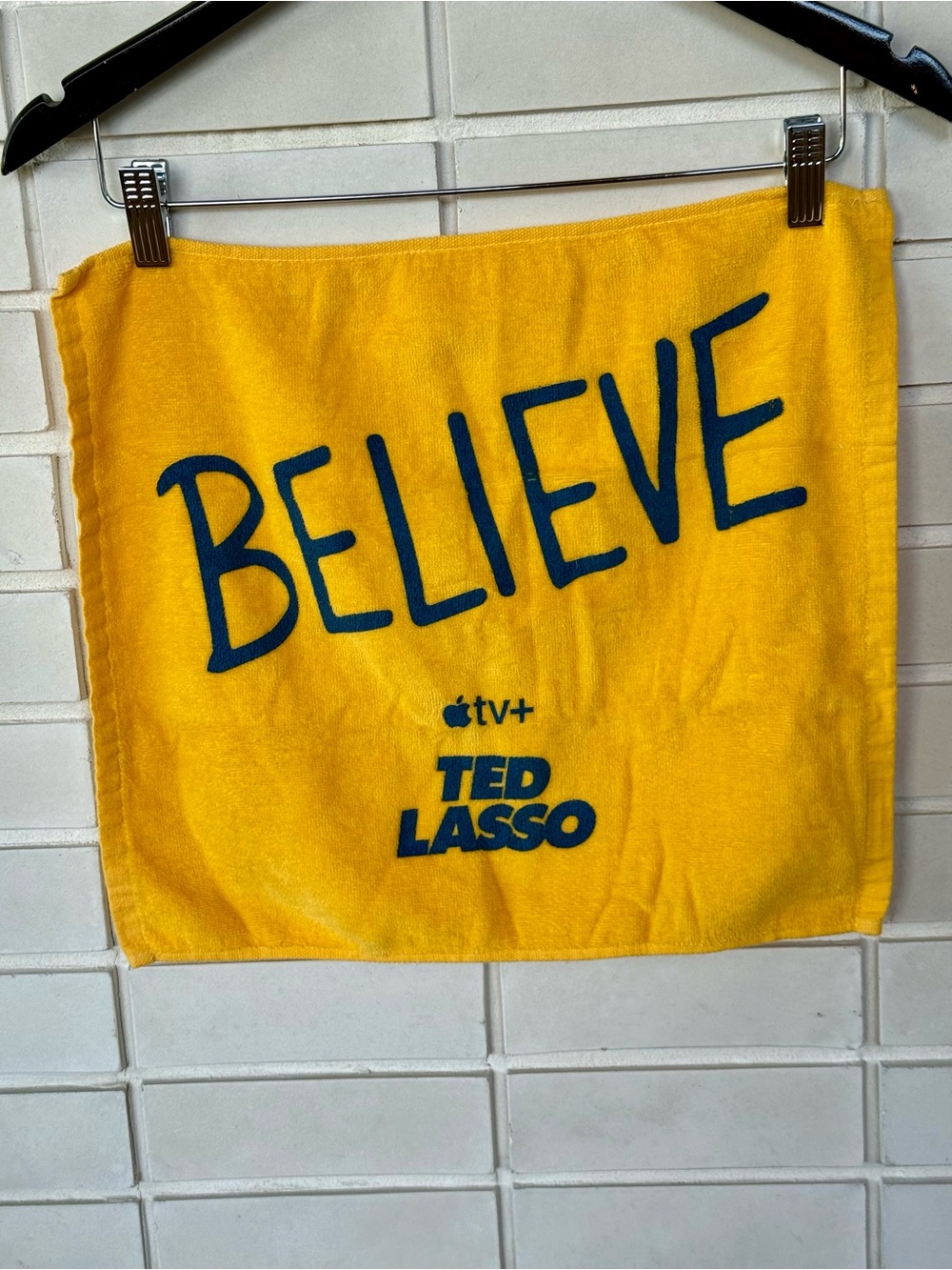 Ted Lasso Believe Rally Towel * 100% Cotton * Apple TV+ * NWOT * Collectible